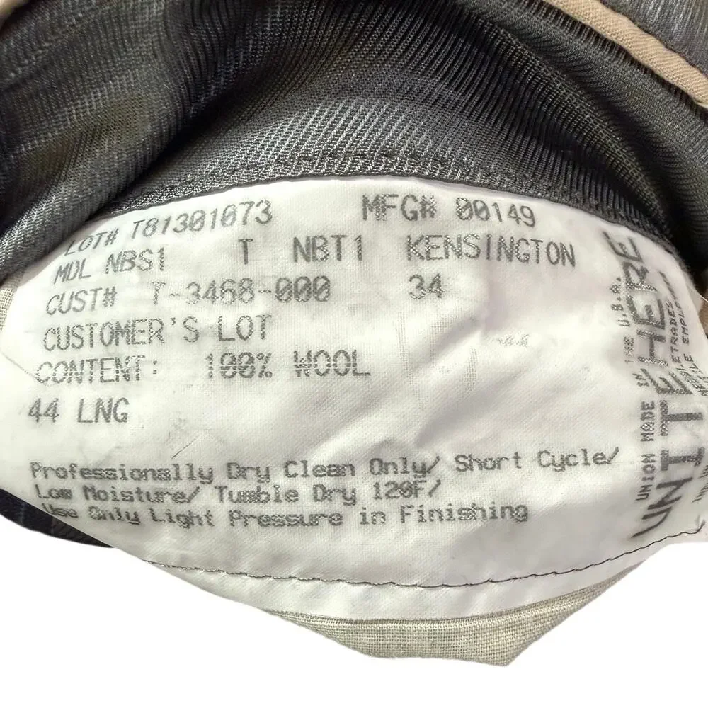 Burberry London Kensington Men's Blazer 44 Long Gray Blue Pinstripe 100% Wool